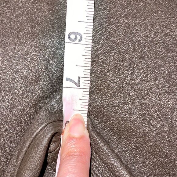 Vince Womens Lamb Leather Slim Ankle Zip Low Rise Legging Pants Brown XS NWT $99 - Picture 13 of 14